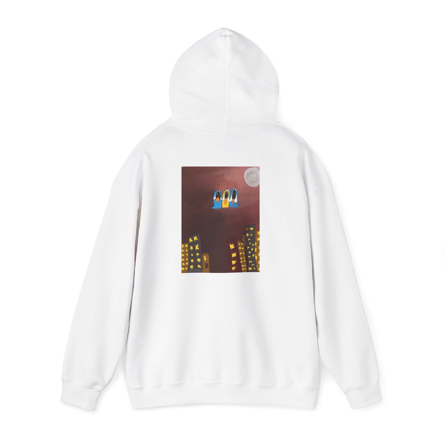 Three Birds On A Wire - Unisex Heavy Blend™ Hooded Sweatshirt
