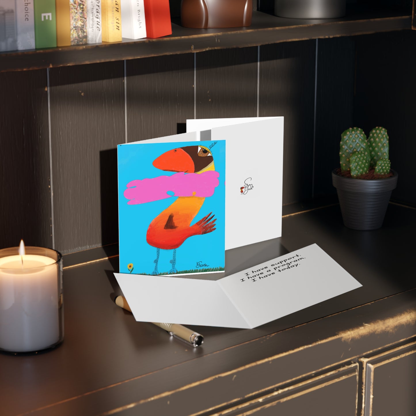 Greeting Cards Set - Pink Cloud - 1, 8, 16, and 24 pcs
