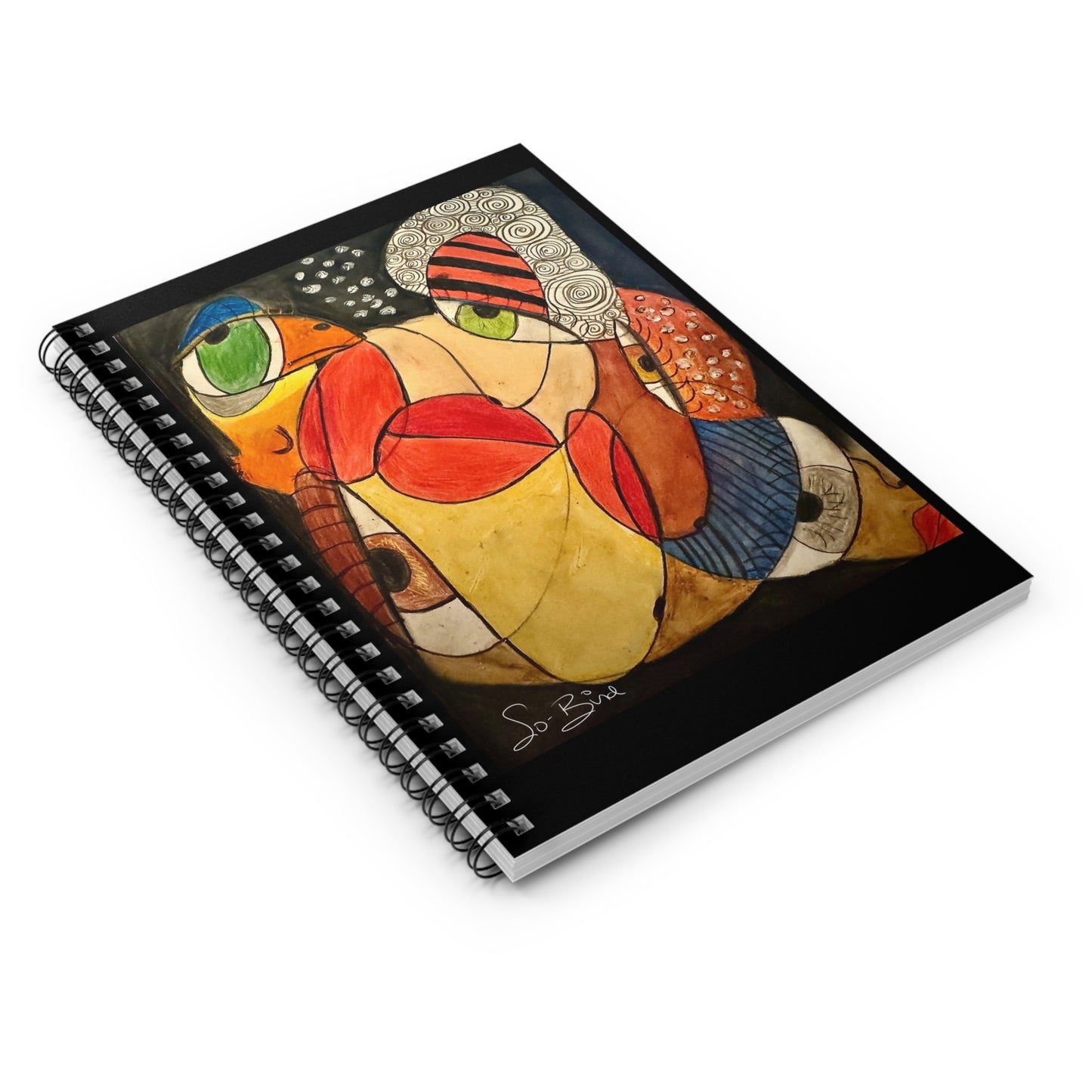 The Printify Spiral Notebook - Ruled Line 'It’s a we thing. In recovery we don’t have to do this alone' Journal features a vibrant abstract cover, perfect for gratitude journaling or tracking sobriety milestones.