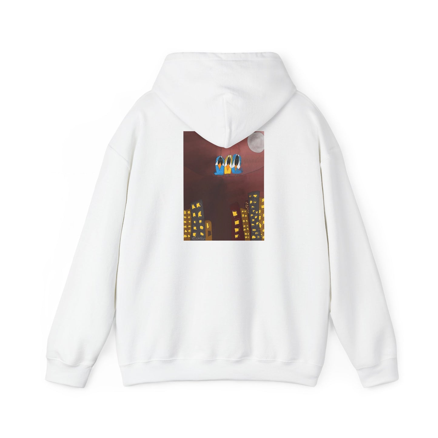 Three Birds On A Wire - Unisex Heavy Blend™ Hooded Sweatshirt