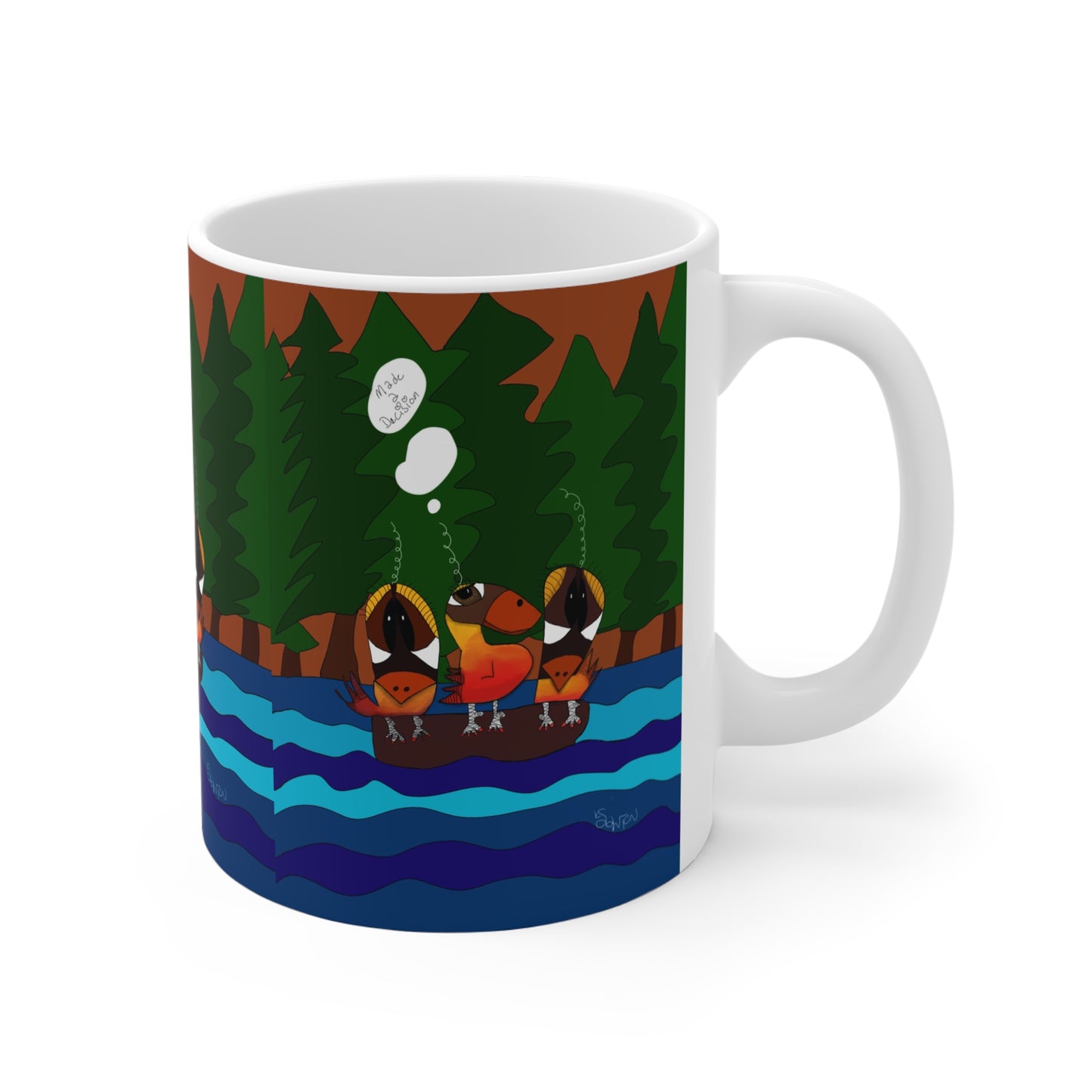 Mug: 3 Birds on a Log - AA Step 2 Made a Decision