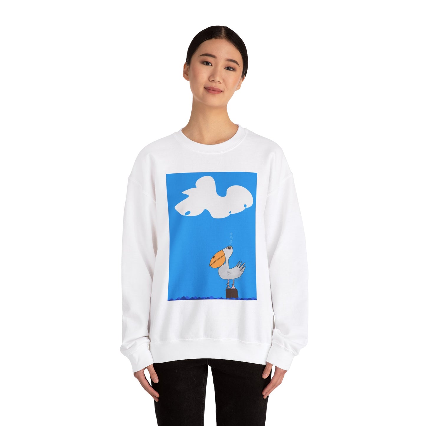 One - Pelican Unisex Heavy Blend™ Crewneck Sweatshirt