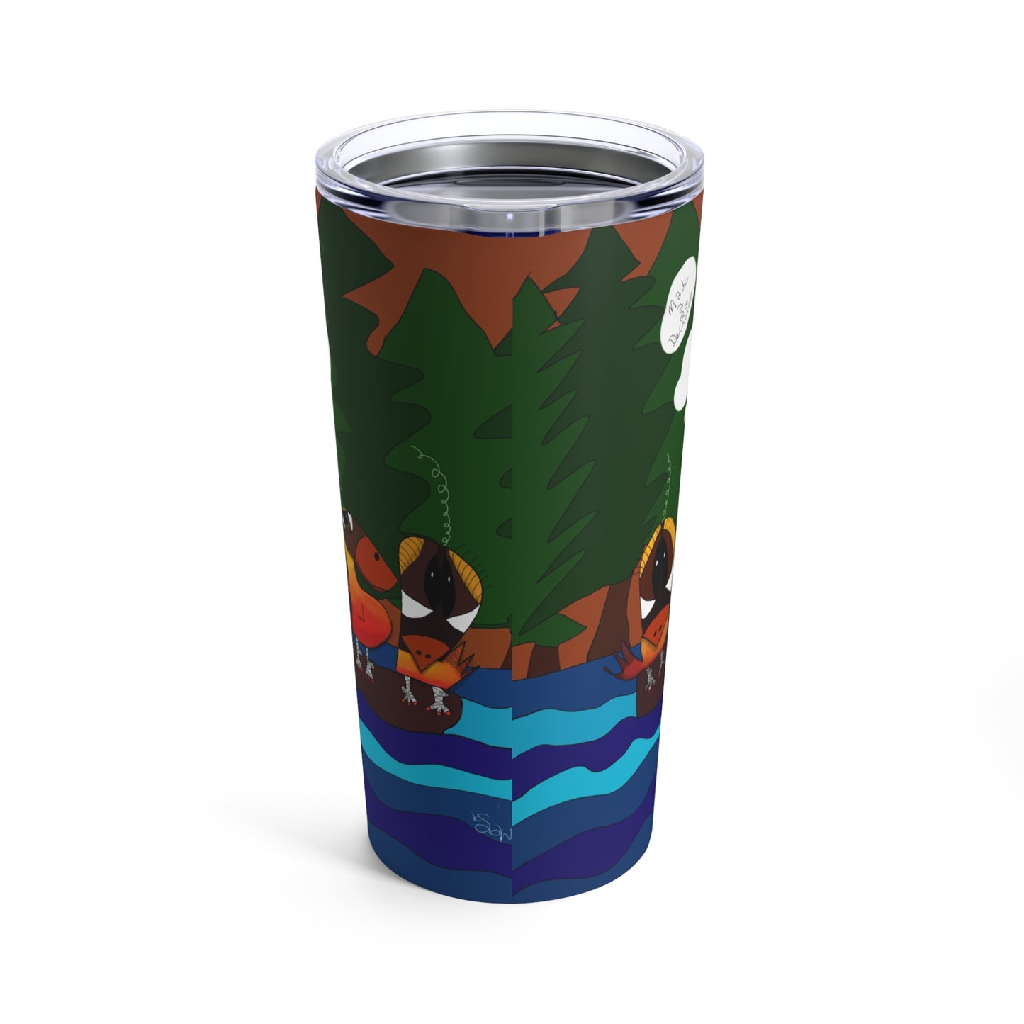 20oz Tumbler - Made a Decision, AA Step 2, 3 Birds on a Log Design